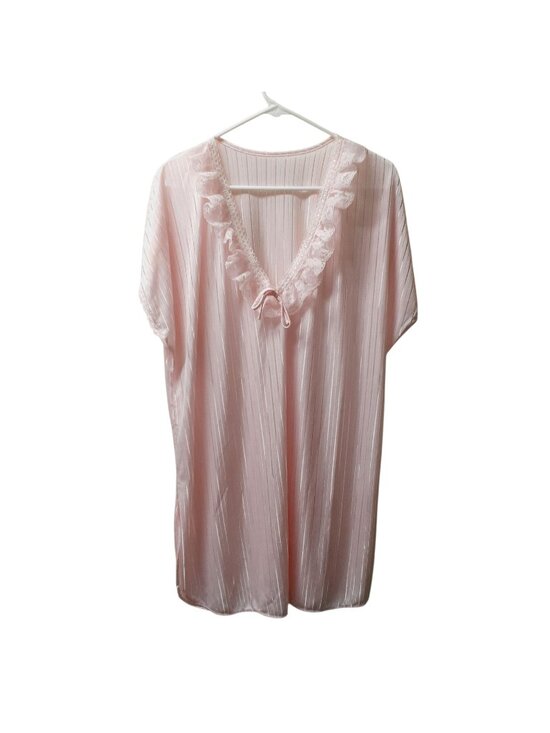 Scentimental Nights Other - Vintage Scentimental Nights Womens Nightgown Pink Size 22 Semi-Sheer Lace Trim